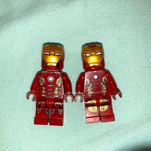 Two Lego Iron Mans